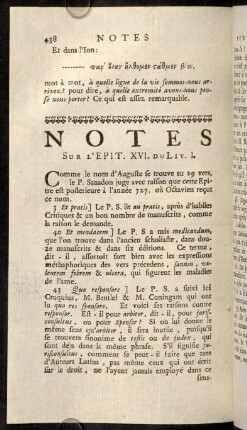 438-439, Notes sur l'Epit. XVI.
