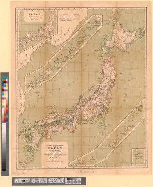 Topographische Karte von Japan (Dai Nippon)
