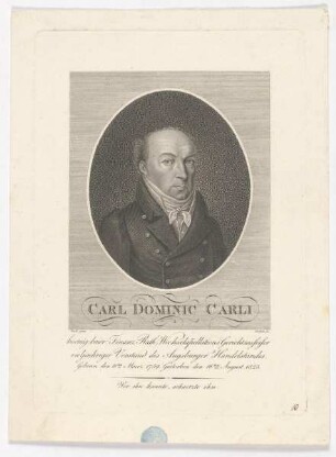 Bildnis des Carl Dominic Carli