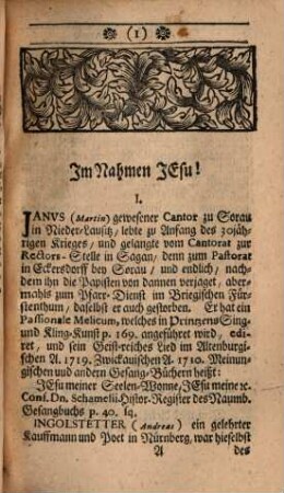 Johann Caspar Wetzels Hymnopœographia, oder Historische Lebens-Beschreibung der berühmtesten Lieder-Dichter. Anderer Theil