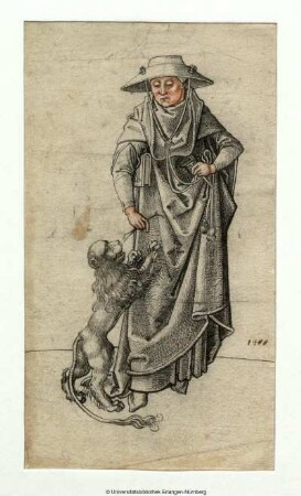 Der Heilige Hieronymus, an dem links der Löwe emporstrebt