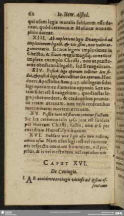 Caput XVI. De Conjugio