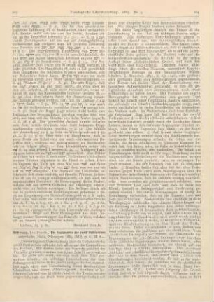 203-207 [Rezension] Schnapp, Friedr., Die Testamente der zwölf Patriarchen untersucht