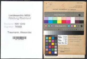 Entnazifizierung Alexander Traumann , geb. 31.01.1904 (Betriebsleiter)