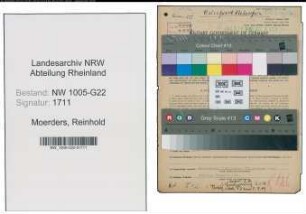 Entnazifizierung Reinhold Moerders , geb. 13.05.1889 (Betriebsleiter)