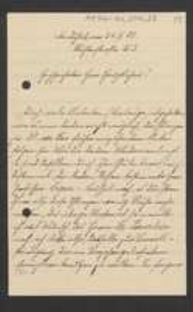 Brief von Franz Xaver Gierster an Unbekannt