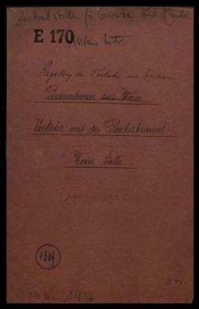 Verkehr mit Branntwein, Reichsbranntweinstelle Berlin (Allgemeines)