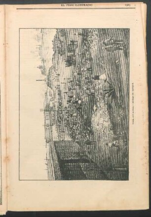 [Vista de la] Guerra civil en Chile - Ruinas de Iquique.
