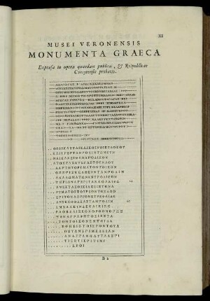 Musei Veronensis Monumenta Graeca.