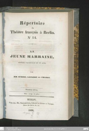 La jeune marraine : comédie-vaudeville en un acte