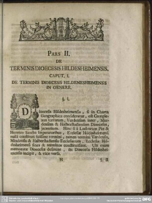 Pars II. De Terminis Dioecesis Hildesheimensis