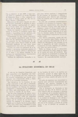 La evolución económica en Chile