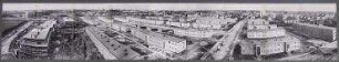 Panorama Blick auf die Flüchtlingssiedlung Lankwitz-Ost im Umbau. Berlin-Lankwitz, Belßstraße