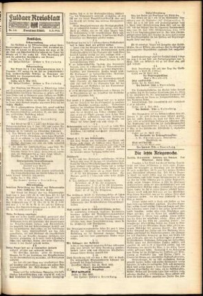 Zweite Ausgabe vom Freitag, den 07. Mai 1915.