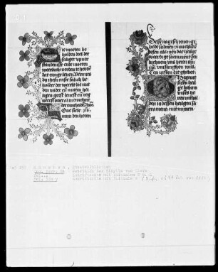 Gebetbuch der Prinzessin Sibylla von Kleve — Initiale G mit anschließender Ranke, Folio 320verso