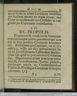 §. VI. De Propolis