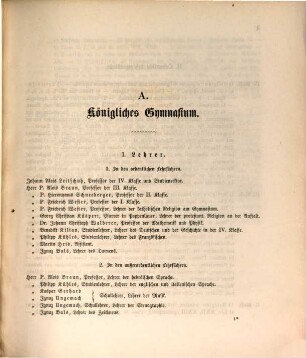 Jahresbericht der Königlich Bayerischen Studienanstalt zu Münnerstadt. 1868/69