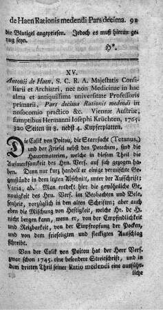XV. Ratio medendi in nosocomio practico. P.X.