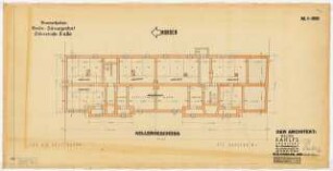 Wohnhausbebauung Orberstraße 3 - 7, Berlin-Wilmersdorf: Orberstraße 3, 3a: Grundriss Kellergeschoss 1:100