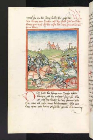 Die Schlacht gegen die Sarazenen: Die Truppen Gervrits von Arles kämpfen gegen die des Königs von Persien