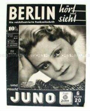 Illustrierte Programmzeitschrift für den Rundfunk "Berlin hört und sieht" u.a. über das Freibad Wannsee