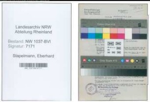 Entnazifizierung Eberhard Stapelmann , geb. 22.06.1884 (Baurat)