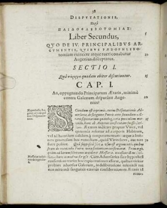 Sectio I. Qua πάρεργα quædam obiter discutiuntur.