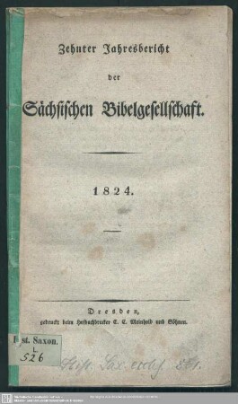 10.1824: Jahresbericht der Sächsischen Bibel-Gesellschaft