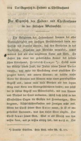 224-242 Der Gegensatz des Heiden- und Christenthums in der sittlichen Weltansicht