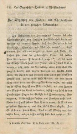 224-242 Der Gegensatz des Heiden- und Christenthums in der sittlichen Weltansicht