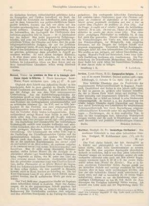 23-24 [Rezension] Monod, Victor, Le problème de Dieu et la théologie chrétienne depuis la Réforme. I. Étude historique