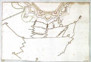 WHK 12 Spanischer Sukzessionskrieg 1701-1713 bis zum Frieden von Rastatt: Plan der Belagerung von Landau, 1704