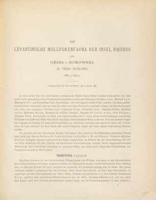 Die levantinische Molluskenfauna der Insel Rhodus, 2
