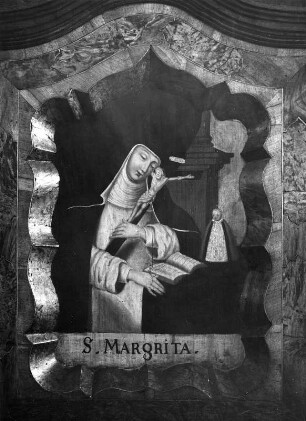 Bildnis der Margareta Ebner : Bildnis der Margareta Ebner. Gemälde. Mödingen. Ehemaliges Dominikanerinnenkloster Maria Mödingen. Klosterkirche Mariä Himmelfahrt