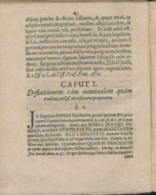 Caput I. Definitionem tàm nominalem quàm realem, ut & divisionem proponens.