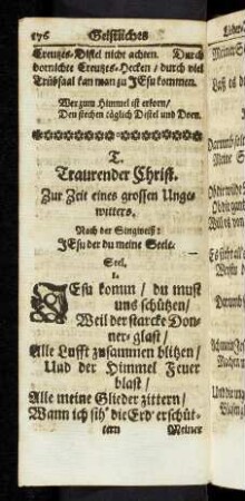 T. Trauernder Christ