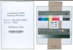 Entnazifizierung Heinz Hoffmanns , geb. 12.03.1902 (Amtsrentmeister)