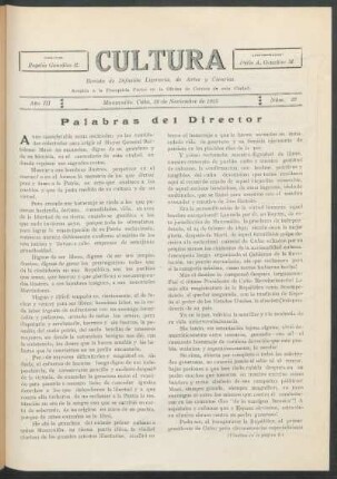 Palabras del Director