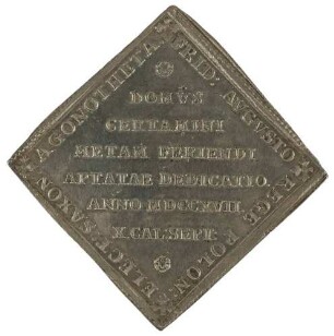 Taler (Klippe) - Scheibenschießen anlässlich der Einweihung des Neuen Schießhauses in Dresden am 10. September 1717