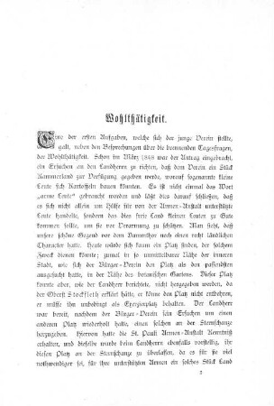 Wohlthätigkeit.