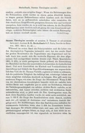 427-428 [Rezension] Merkelbach, Benedictus Henricus, De virtutibus moralibus