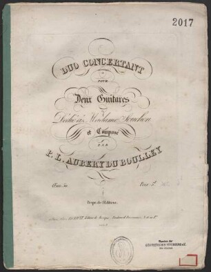 Duo concertant pour deux guitares : oeuv. 50