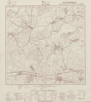 3542 Gr. Kreutz, Topographische Karte 1:25000 (4cm - Karte)