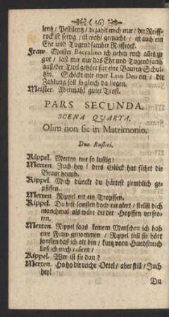 Pars Secunda. Scena Quarta.