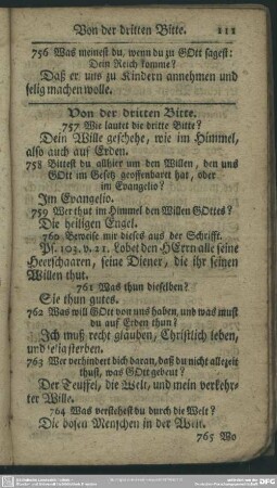 Von der dritten Bitte