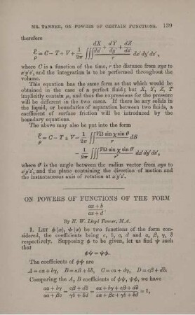On powers of function of the form ... .