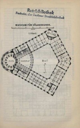 Grundriss. Museum für Völkerkunde. I. Stock