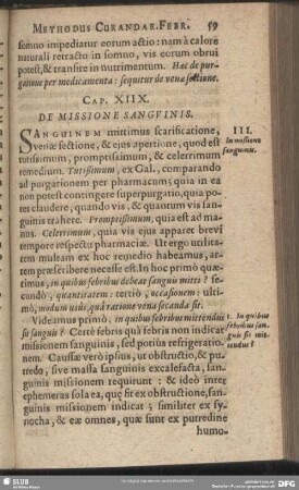 Cap. XIIX. De Missione Sanguinis