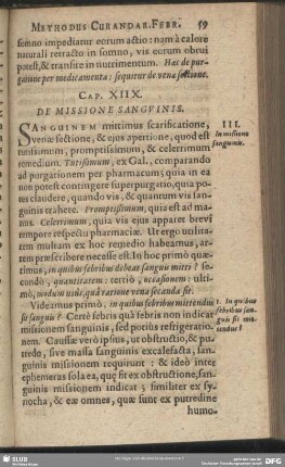 Cap. XIIX. De Missione Sanguinis