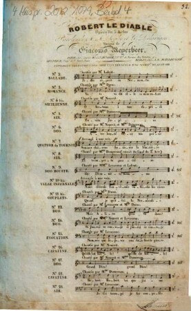 Robert le diable : opéra en 5 actes ; catalogue thématique des morceaux détachés avec accompt. de guitare, 15. Evocation